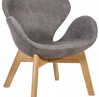 Кресло с обивкой Swan Wood Legs (Arne Jacobsen) A062